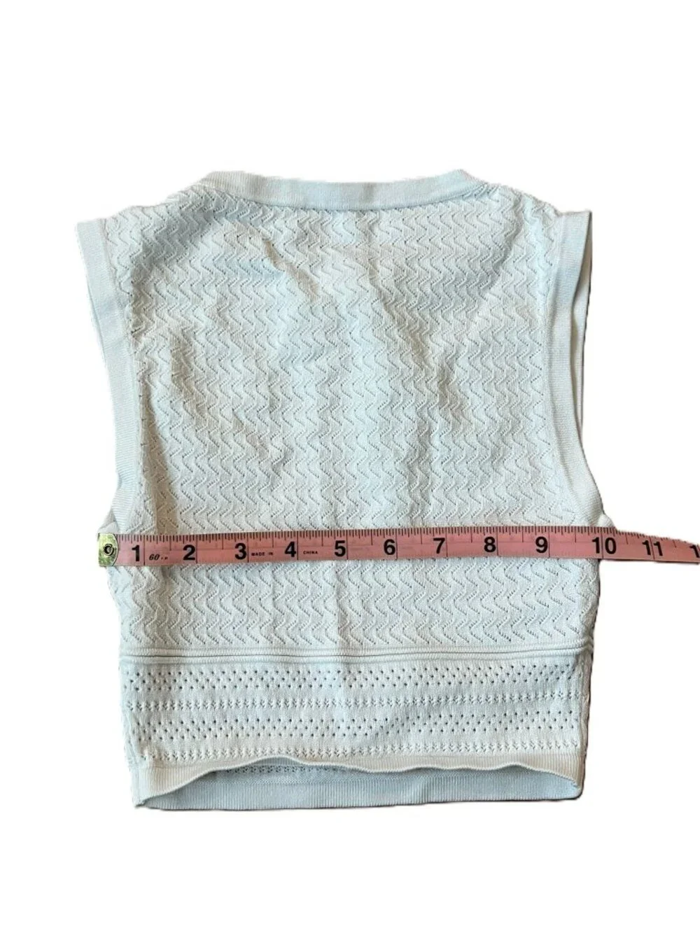 Aritzia Babaton Pointelle Cropped Tank Top White Woven Knit Size XXS - Picture 6 of 6